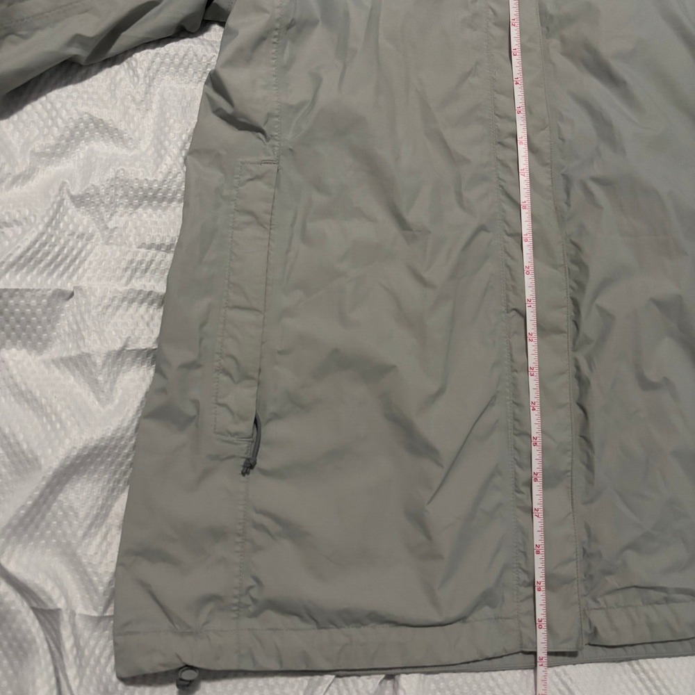 The North Face HyVent Rain Jacket Womens L Grey Orange Mesh Lined Hooded Shell - Picture 14 of 15